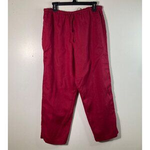 Womens Josephine Chaus Linen Pull On Pants Red‎ MP Linen Stretch Waist